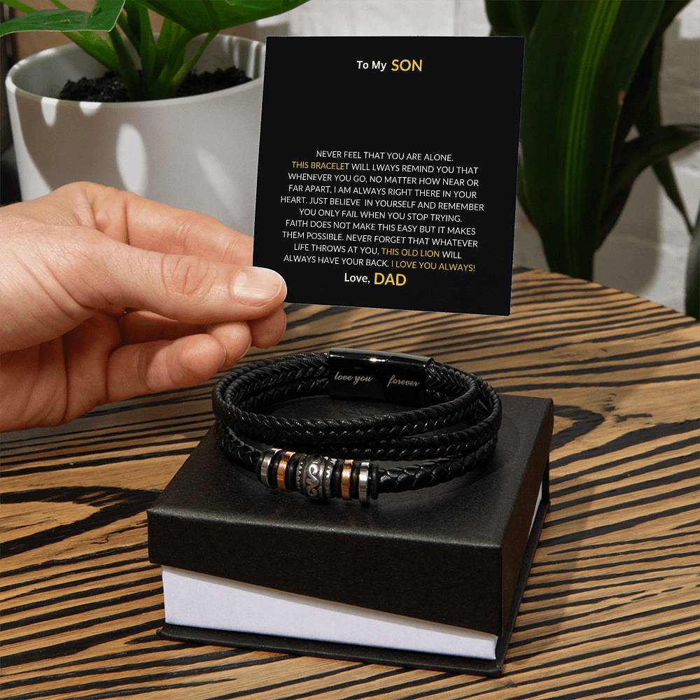 To My Son! Love, Dad! Love You Forever Bracelet! Gift For Son!