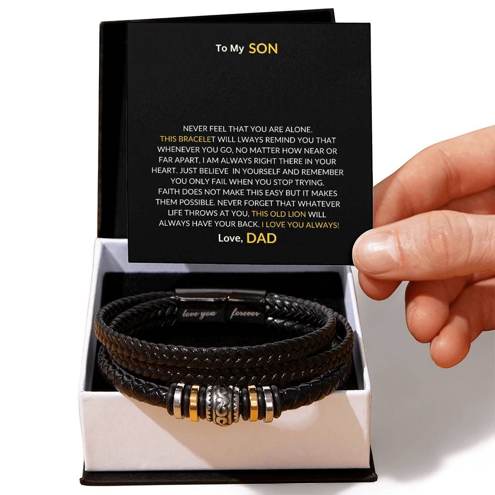 To My Son! Love, Dad! Love You Forever Bracelet! Gift For Son!