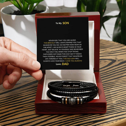 To My Son! Love, Dad! Love You Forever Bracelet! Gift For Son!