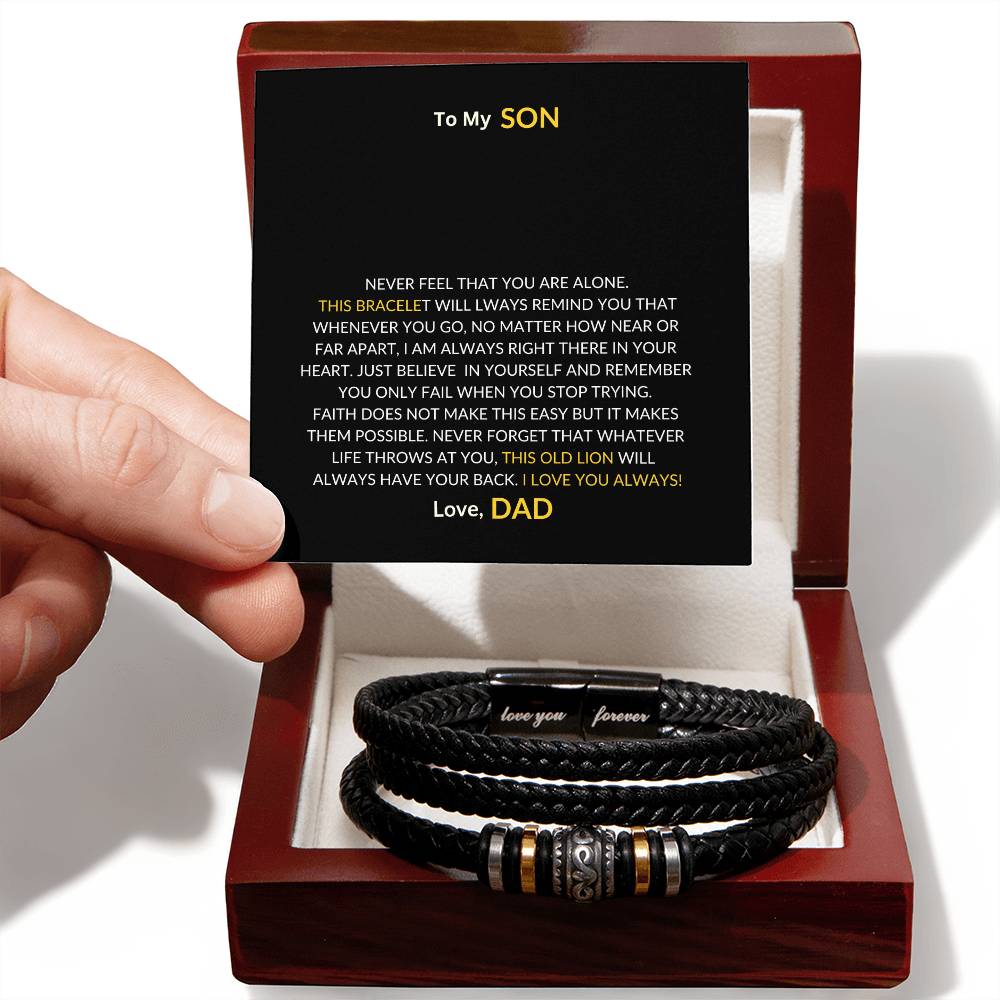 To My Son! Love, Dad! Love You Forever Bracelet! Gift For Son!